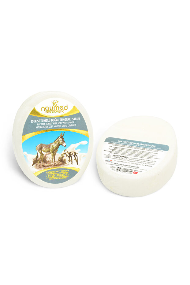 NAUMED Natural Sponge Donkey Milk Soap