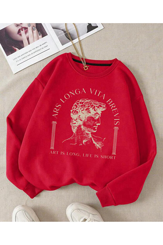 LONGA VITA Printed Crew Neck Sweatshirt Series