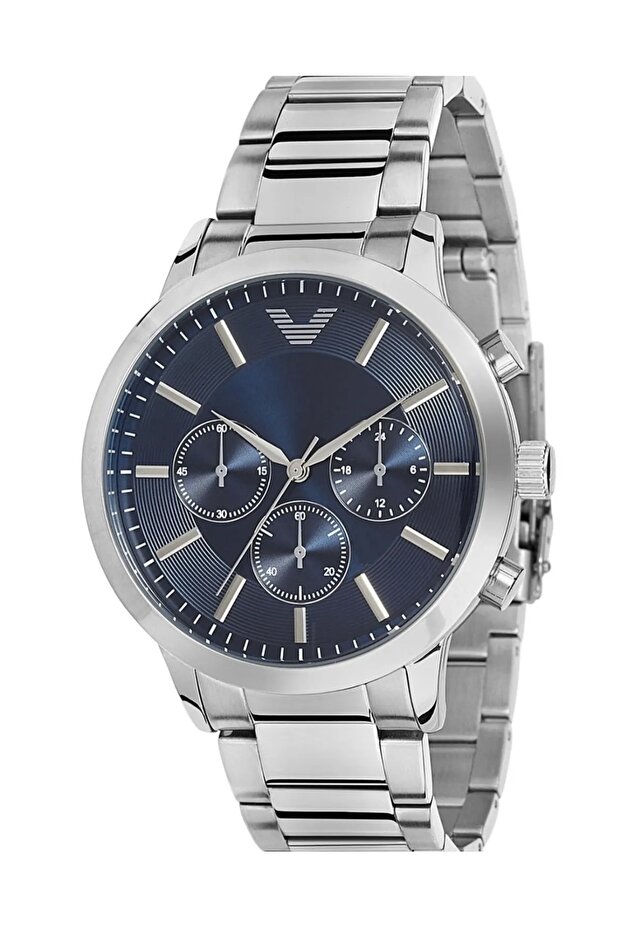 Men's Silver Color Roman Numeral Analog Wrist Watch