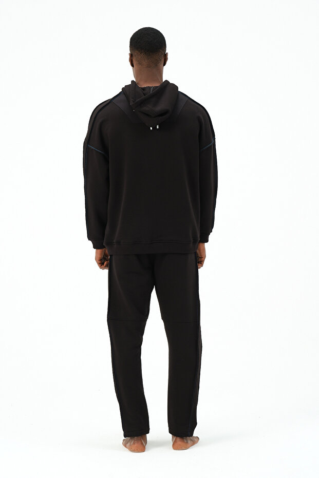 Erkek Siyah Renk Modelli Örme Eşofman - 2