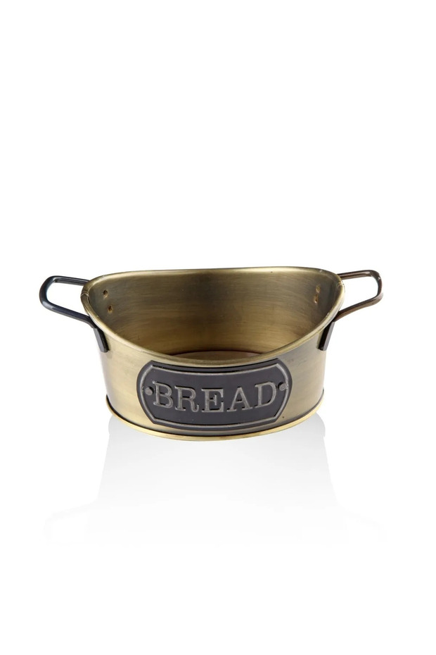 Gold Plated Desktop Bread Bowl Small Size 12x18 Cm, Gold Plated Bread Basket 5116