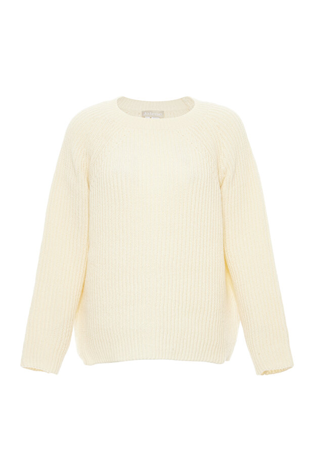 ribbed knitted pullover - 1