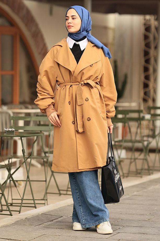 Norve Camel Trençkot - 7