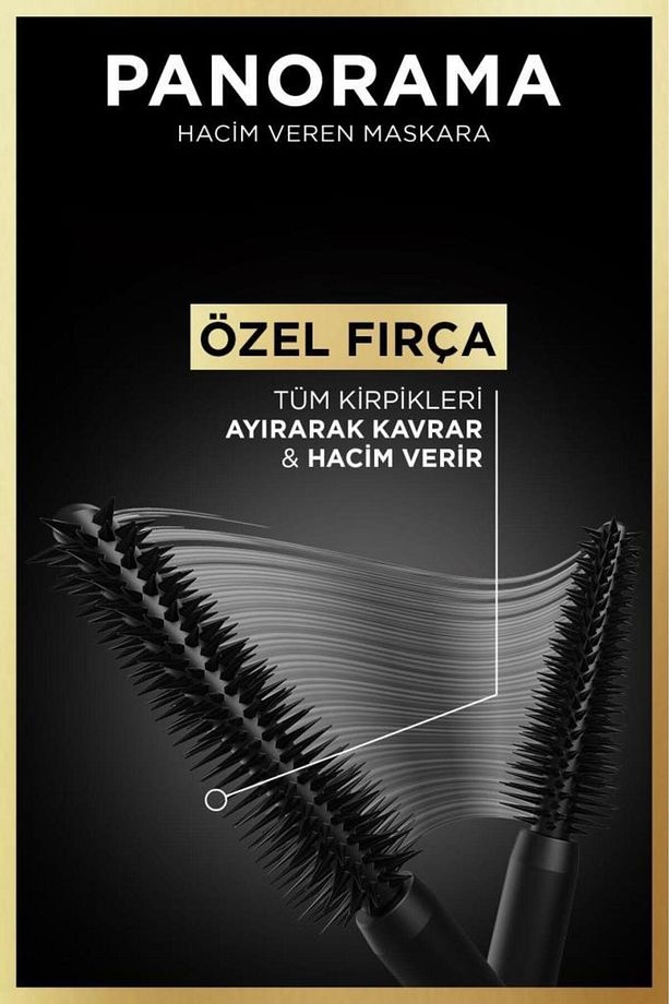 PANORAMA VOLUMİZİNG MASCARA WİTH CURL & LİFT EFFECT BLACK DEMBA1723 - 5