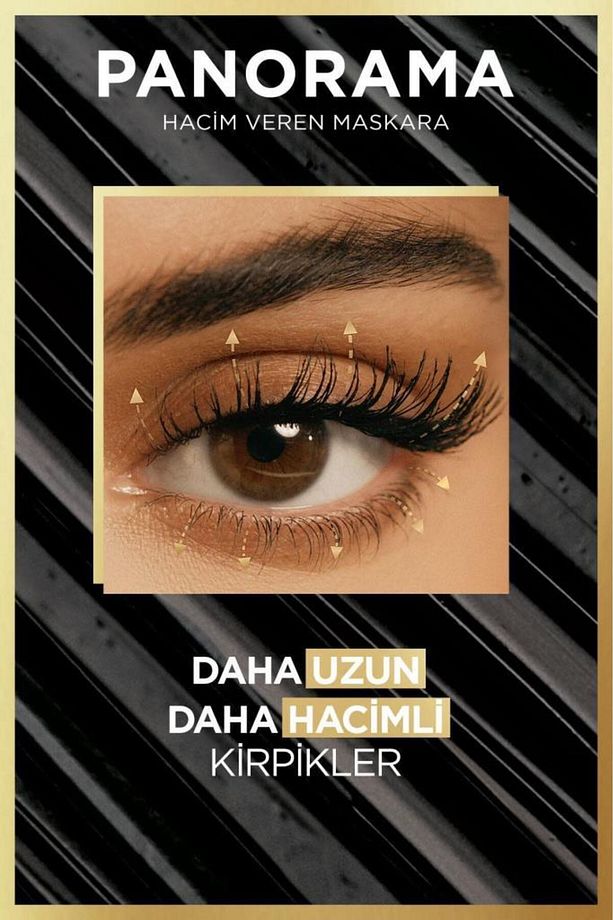 PANORAMA VOLUMİZİNG MASCARA WİTH CURL & LİFT EFFECT BLACK DEMBA1723 - 3