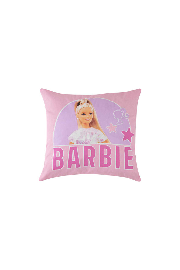 Licensed Barbie Girl Power Cotton 40X40 Throw Pillow