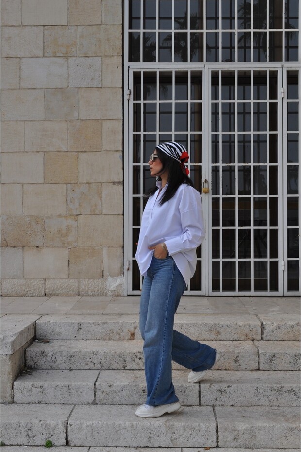 BEYAZ KETEN GÖMLEK - 6