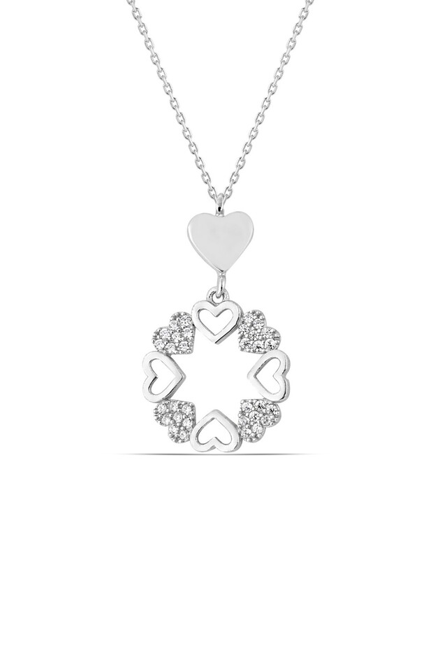 Gümüş Kalp Kolye - 3