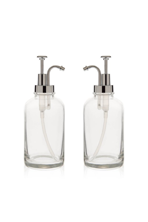 Mien 2-Piece Liquid Soap Dispenser - Silver - 500 ml