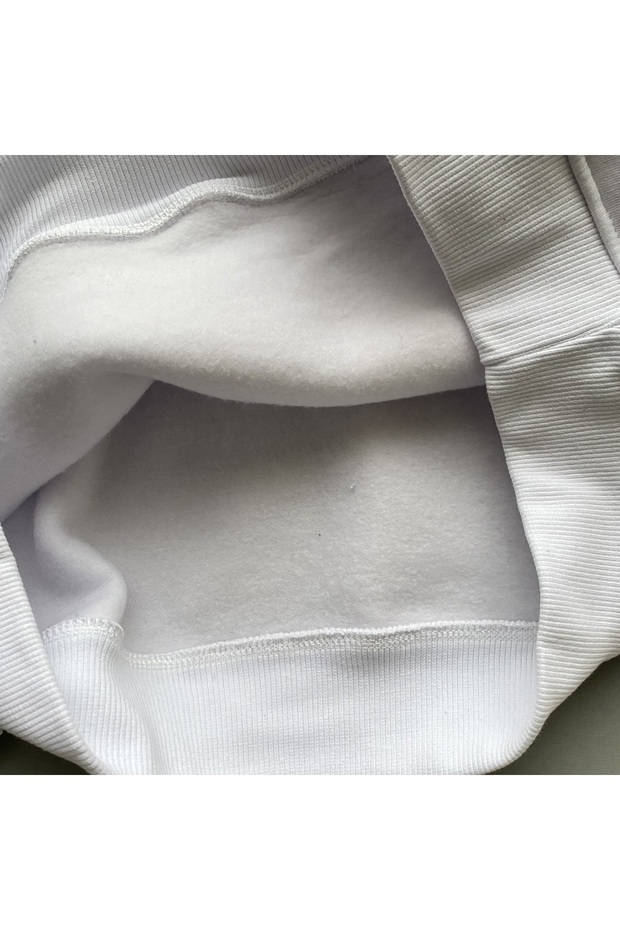 Kapüşonlu baskılı sweatshirt - 4