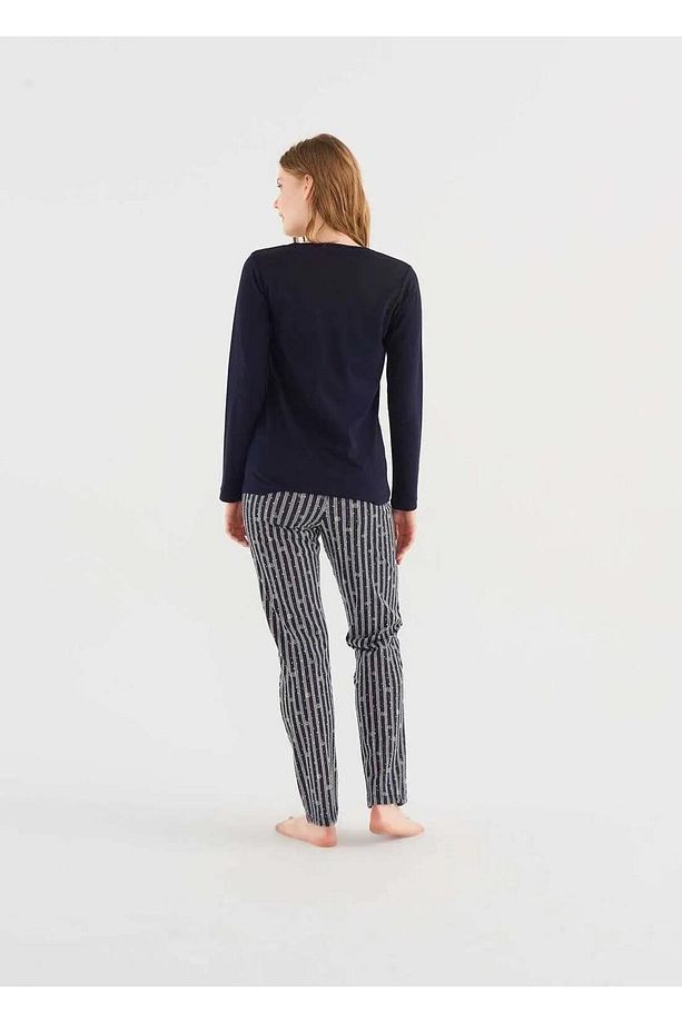 Mod 3794 Kar Tanesi Desenli Pijama Takım - 4