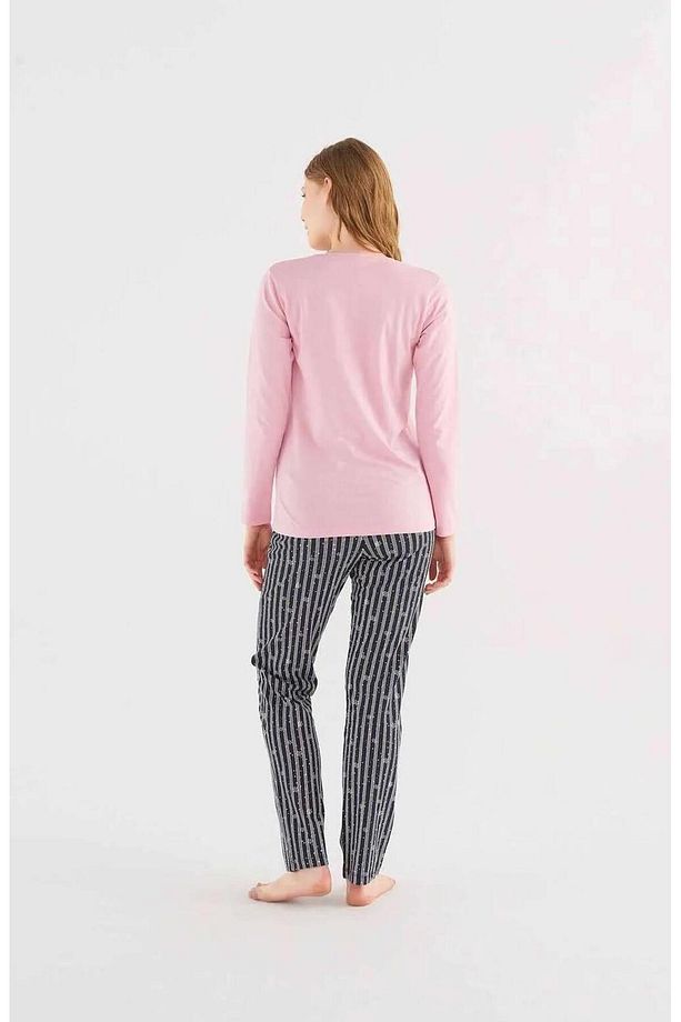 Mod 3794 Kar Tanesi Desenli Pijama Takım - 4