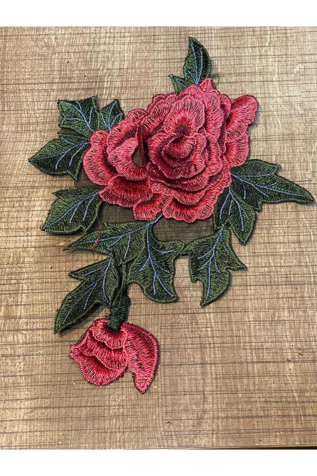 24x17 cm Embossed Embroidery Rose Applique Sewing Accessory