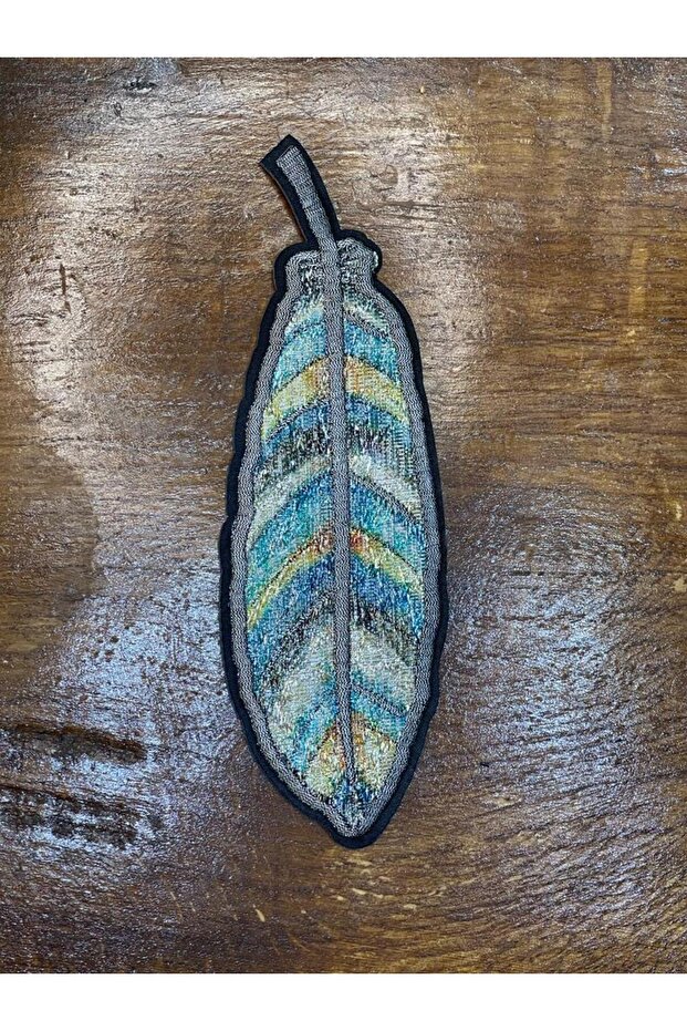 Iron-on Embroidery Soft Colorful Shiny Leaf 20x6