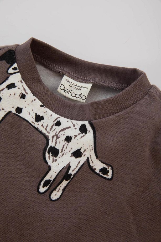 Erkek Bebek Pijama Takımı Köpek Desenli Bisiklet Yaka Uzun Kollu Üst Uzun Alt Y4062a224sp - 3