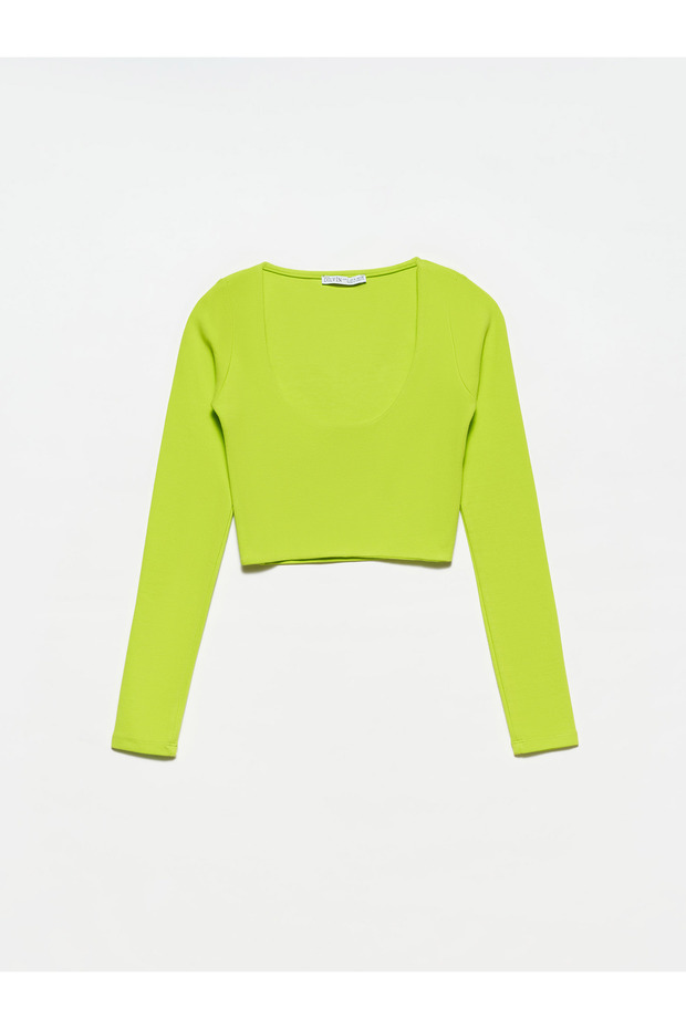30111 Long Sleeve Top-lime