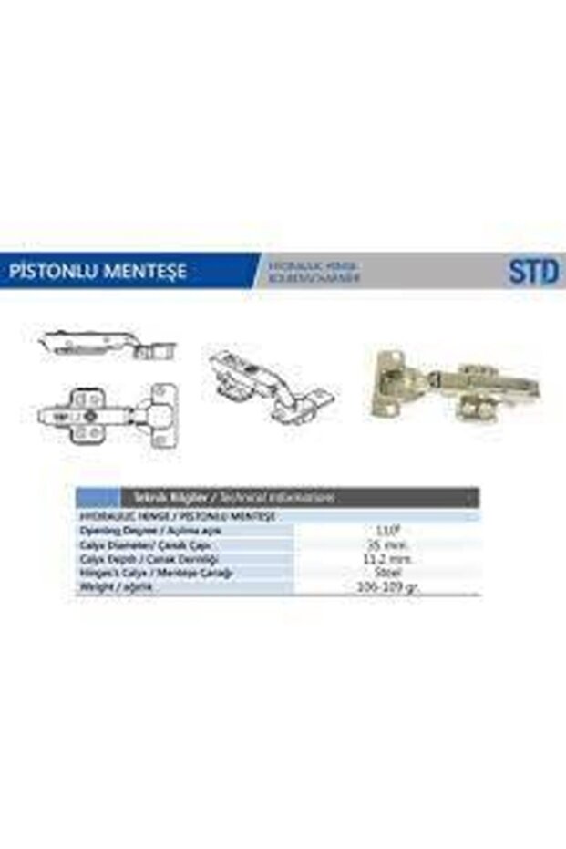 Pistonlu Düz Menteşe - 2
