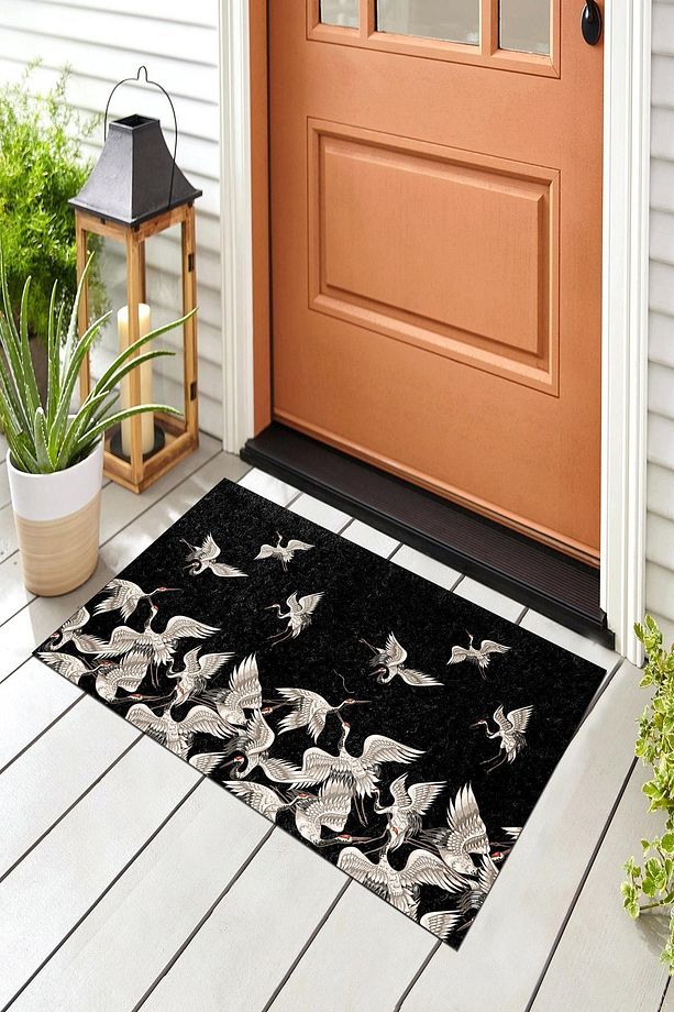 Pienso Home Leylekler Dekoratif Kapı Önü Paspası - 1