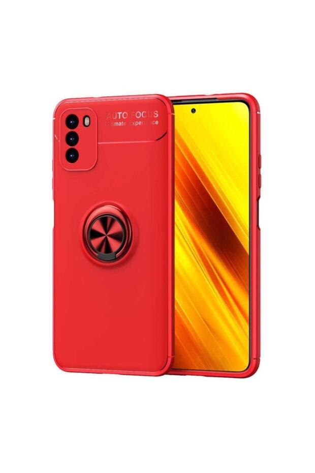 Redmi Note 9 4g Case Silicone with Ring Stand Magnetic