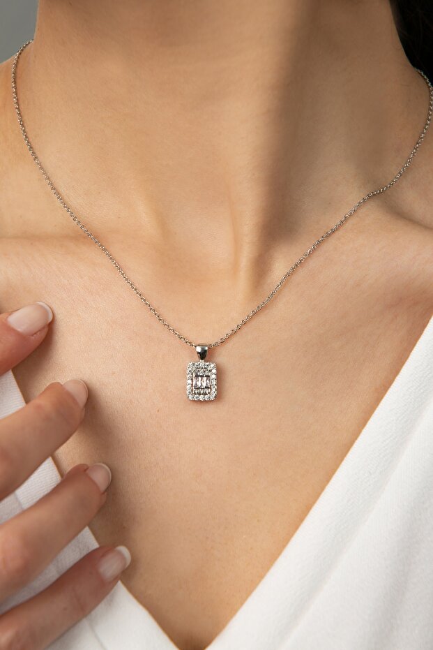 Kadın Baget Taşlı Kolye - 2