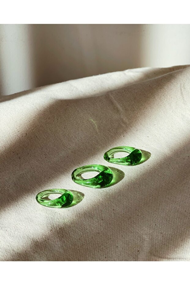 Minizoo Glass Ring Transparent Green (pcs)