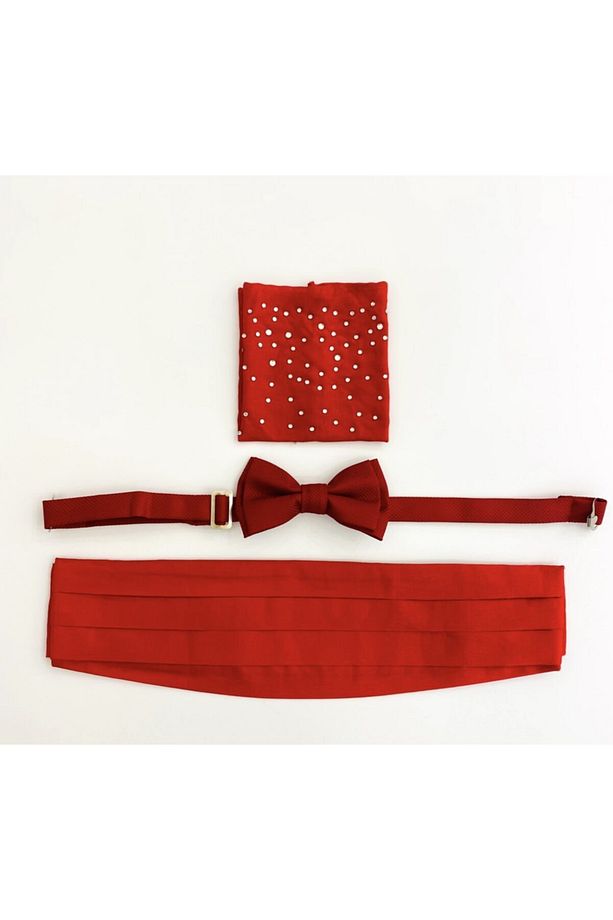 Çocuk Papyon Kuşak Mendil 3 Lü Set - 1