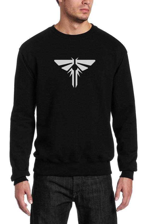 The Last Of Us Part 2 Printed Black Men's Knitted Sweatshirt Long Sleeve