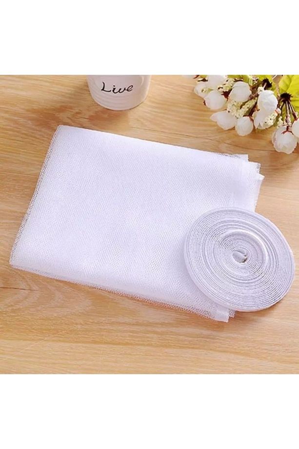 6 Adet Sineklik Yıkanabilir Pencere Sinekliği Cırt Bantlı Yapışkanlı 130cm X 150cm-swatter-windows - 2