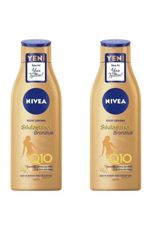 200 ml 2 Adet Q10 Sıkılaştırıcı Bronzluk Vücut Losyonu - 1