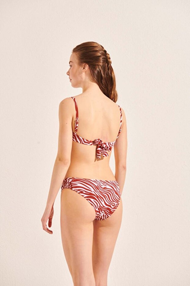 Kadın Zebra Yandan Drapelı Bikini Altı - 3