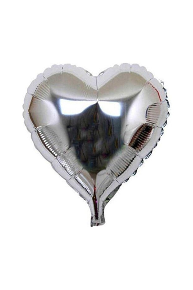 Flying Foil Balloon with Heart Heart Silver (40 cm)