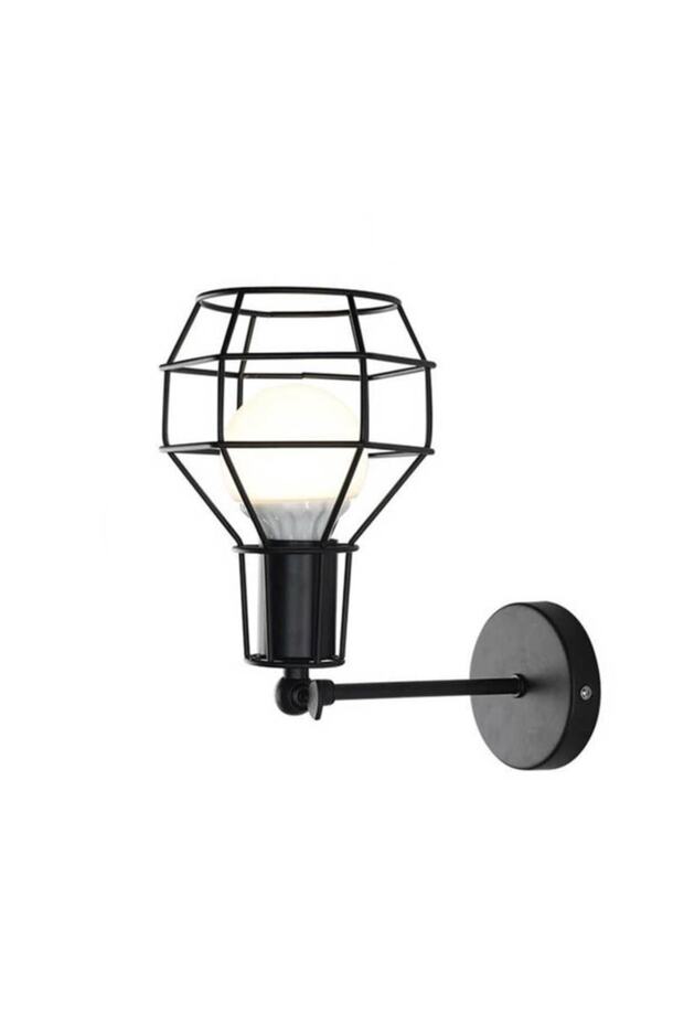 Oynar Başlıklı Metal Rustik Duvar Aplik - 1