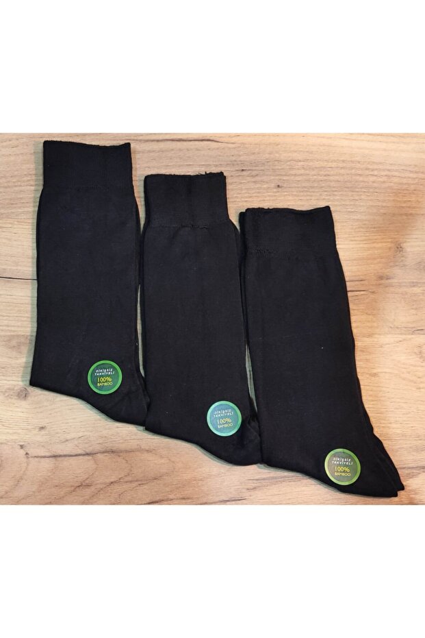 Men's Black Thin Summer Bamboo Classic Socks