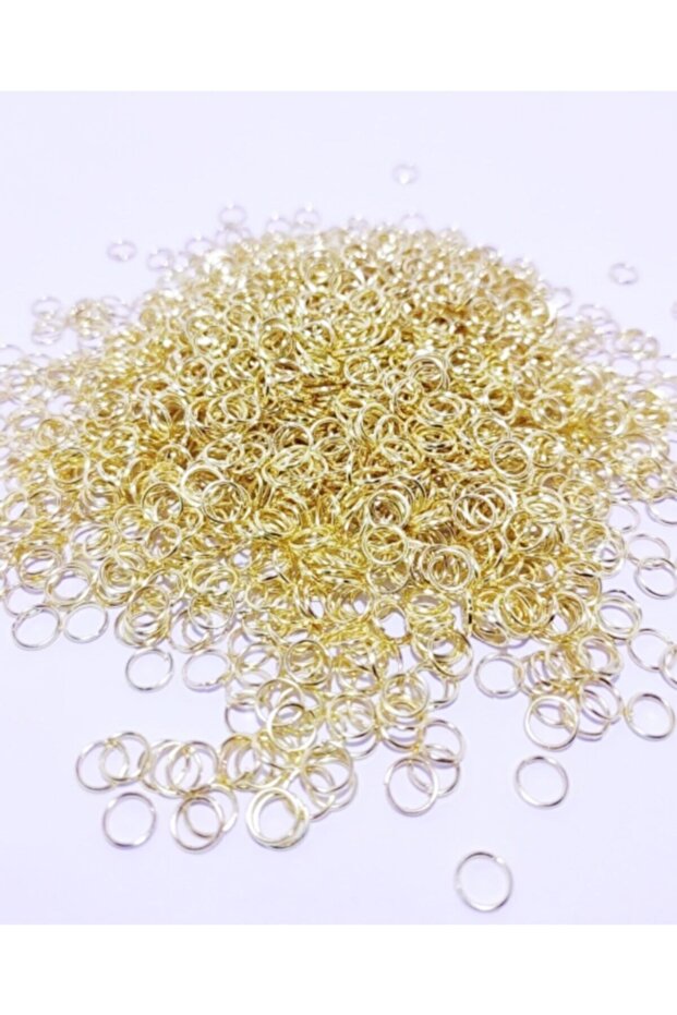 (100 Gr) 8 Mm Small Metal Yellow Color Jewelry Ring Material Earring Necklace Bracelet Clip Hook 8mm