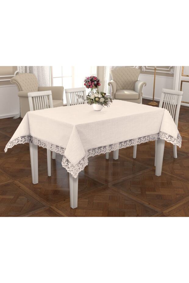 Ivy French Laced Cream Tablecloth 160&240