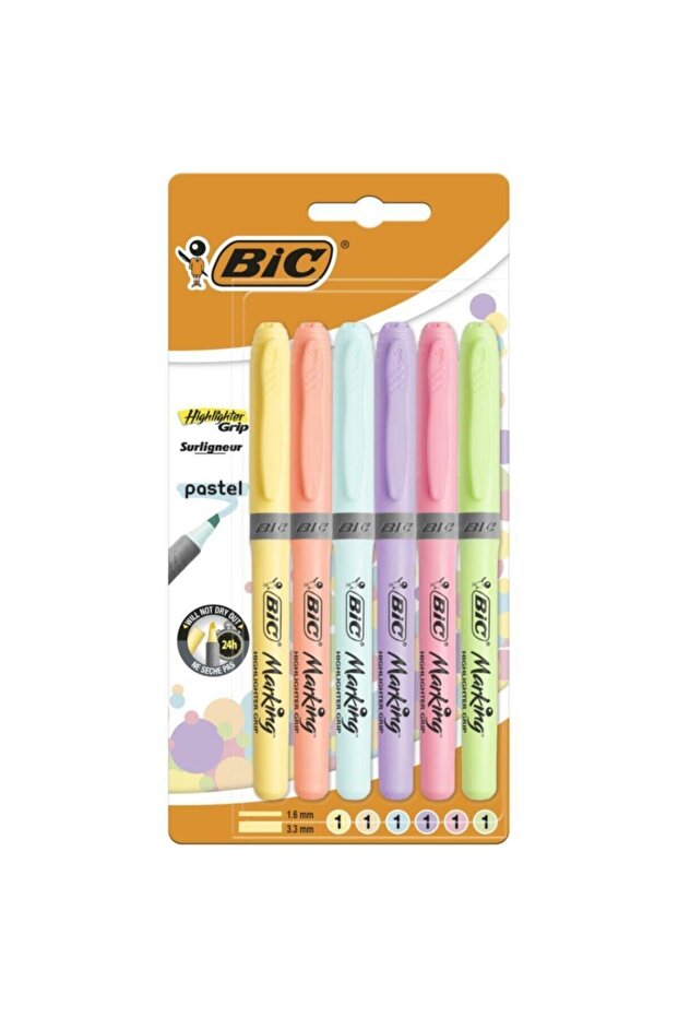 Markıng Hıghlıghter Grıp Pastel 6'lı 992561 - 2
