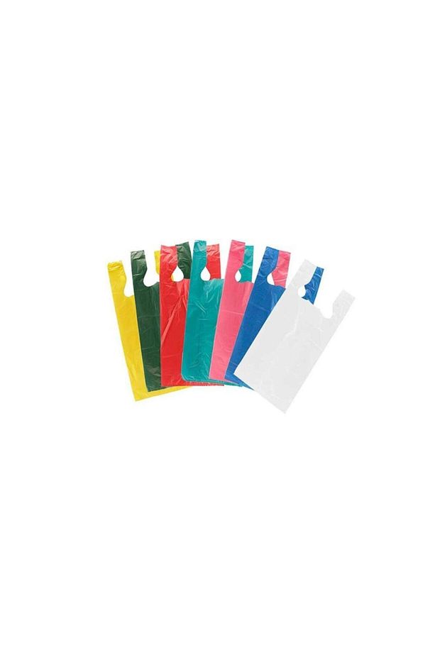 Renkli Atlet Poşet Tekel Çöp Poşeti Küçük Boy 26x45 Cm 5 Kg - 4