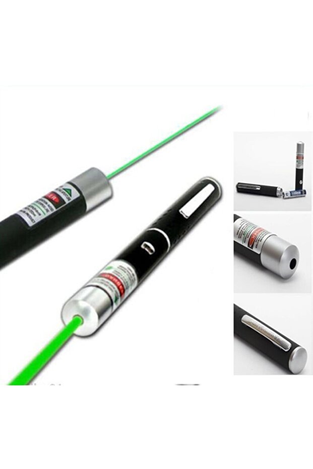 Beklemek Yok Aynı Gün Kargo- Tek Kafalı Kutusuz Yeşil Lazer 200 Mw Gücünde Lazer Pointer - 5