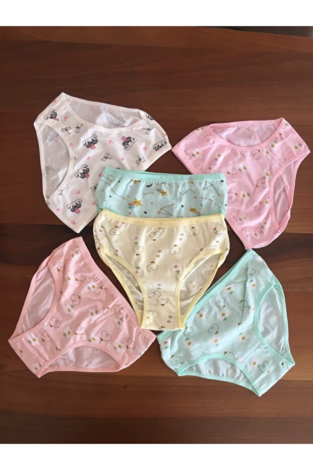 Girl's Colorful Printed Panties 12 Pack