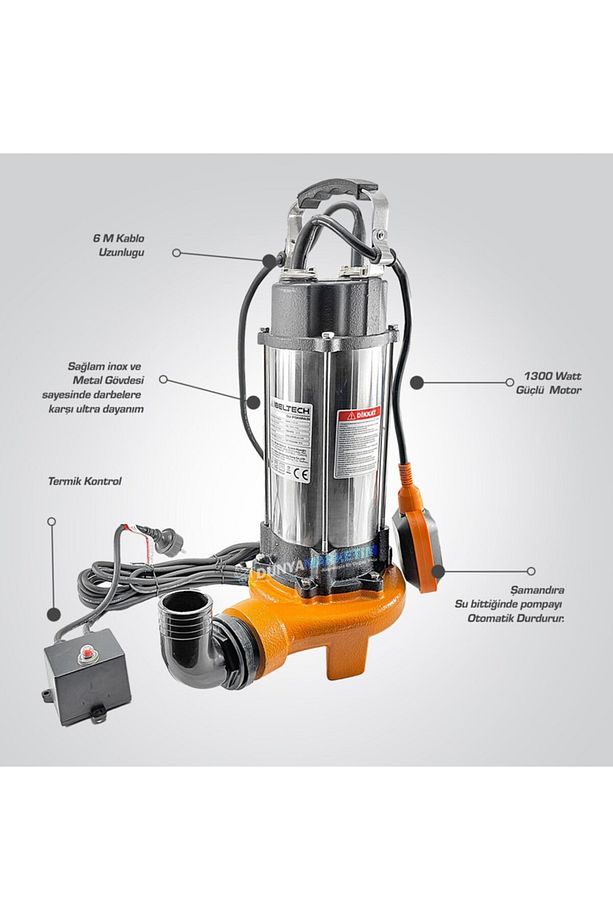 Ibeltech V1300df 2 Inç 1.5 Hp Bıçaklı Foseptik Dalgıç Pompa Kirli Su Dalgıç Pompa 1300w Parçalayıcı - 3