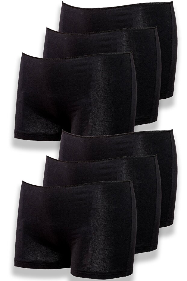 6-Pack Women's Black Modal Cotton High Quality Natural Boxers