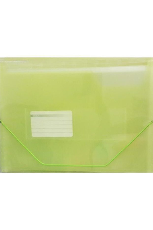 13 Compartment Elastic A4 Gusseted File - Green