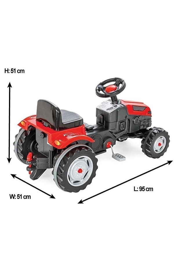 Pilsan Actıve Traktör Pedallı(KIRMIZI) - 3