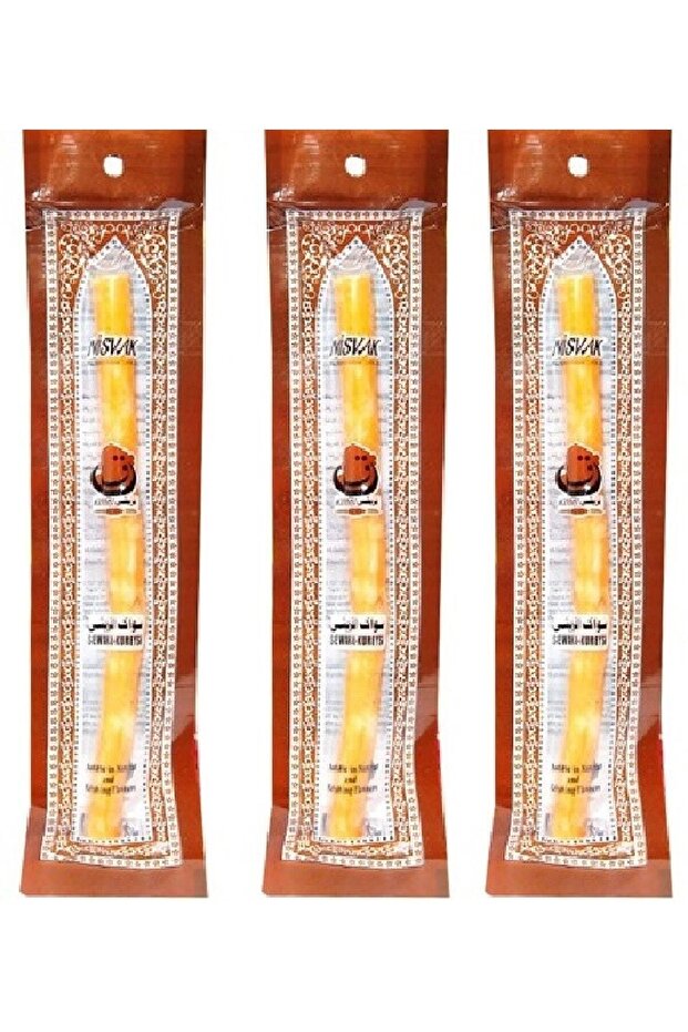 Miswak Vacuum Packaging Original Tooth Cleaner Miswak 3 Pieces