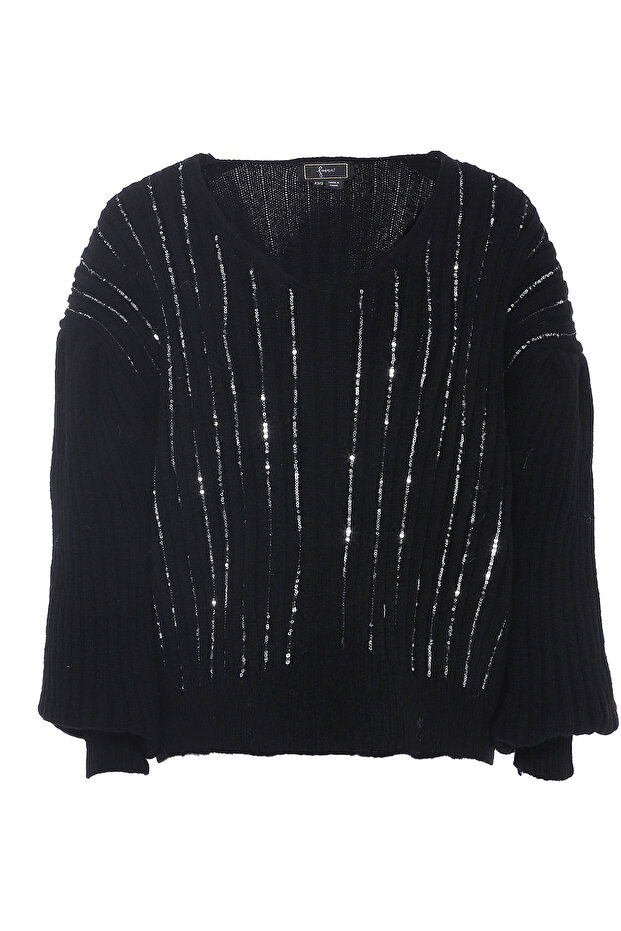 Knitted sweater with sequins - 1