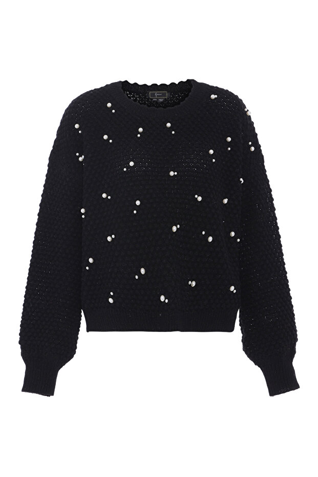 Pullover mit Perlen - 1