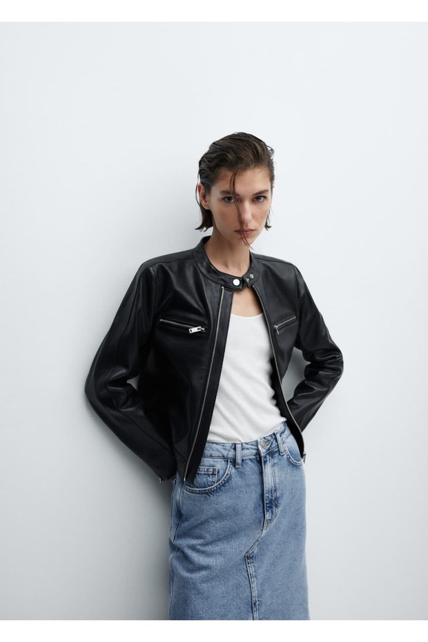 Midi denim etek - 5