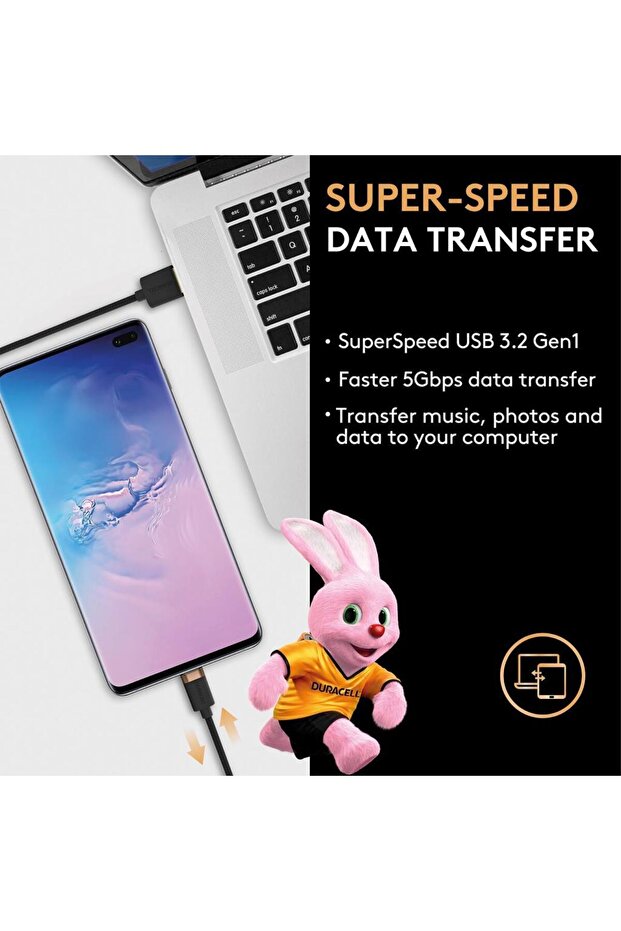 1M USB-A-USB-C 3.2 Gen1 Braided Black - 4