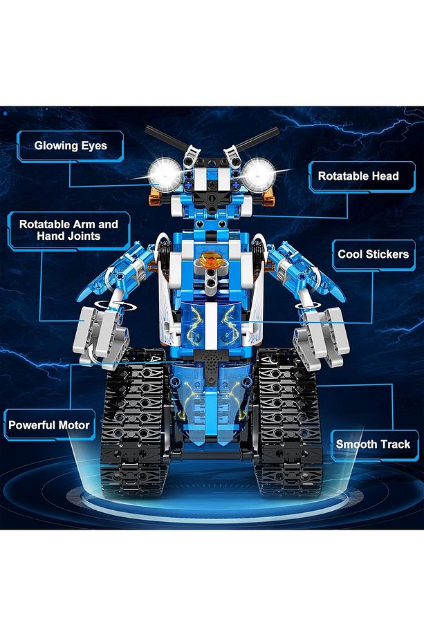 Uzaktan ve Uygulama Kontrollü Robot Yapı Seti, Kodlama ve Programlama Yapı Oyuncakları, - 2