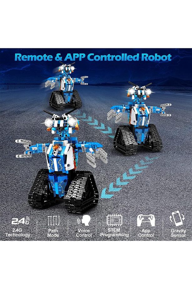 Uzaktan ve Uygulama Kontrollü Robot Yapı Seti, Kodlama ve Programlama Yapı Oyuncakları, - 4